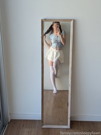 sleepyfawn leak - do you like my outfit? or what's underneath it? <3