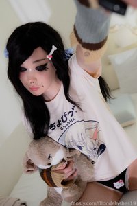 Blondelashes19 leak - Pink and Black Panties Gape