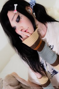 Blondelashes19 leak - Pink and Black Panties Gape