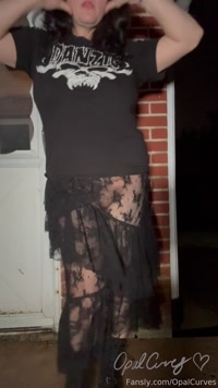 OpalCurves leak - Danzig shirt ⚡ Black skirt and boots Feral strea