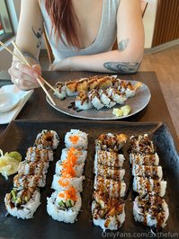 3xthefun leak - Blondie and I enjoying some sushi between classes!! Who want..