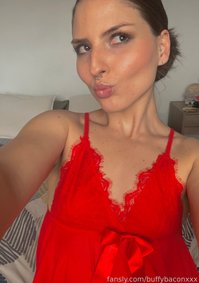 buffybaconxxx leak - I just love how I look in this red lingerie.. migh