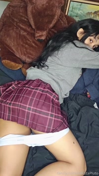 DakotaPluto leak - Just me wigglin around in my new skirt :33 #teen