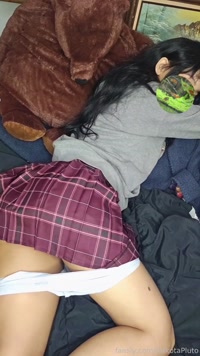 DakotaPluto leak - Just me wigglin around in my new skirt :33 #teen