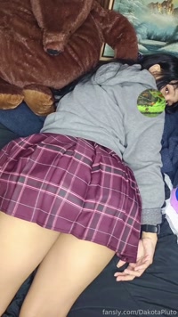 DakotaPluto leak - Just me wigglin around in my new skirt :33 #teen