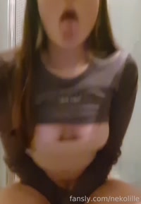 nekolille leak - Dirty girl #tongue #sperm #titties #boobs #petit