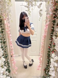 lilylightsworn leak - I love cute uniforms like this, short skirt, cropp