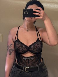 heyitsindigo leak - Casually wearing crotchless lingerie in an outfit