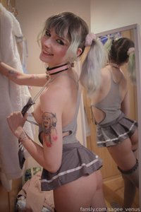sagee_venus leak - Like my short skirt and tie? Wanna see what’s unde