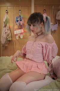 sagee_venus leak - Princess in pink ✨ #pigtails #flatchested #flatc