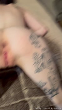 stickysimone leak - getting fingered in the ass like a good little who