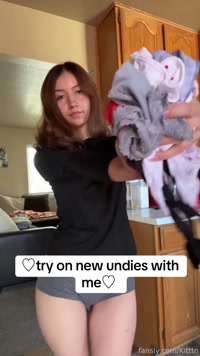 Kitttn leak - a minute of me trying on new panties #young #20 #t