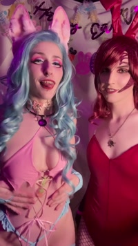 L34SH leak - Just two bunnies showing off for you! @NyxFoxxe @