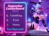 Silvervale leak - SEPTEMBER LEADERBOARD UPDATE Isnt it crazy
