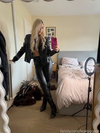 leakygrace leak - Leather + me = dangerous combo #leather