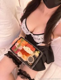 nomiberri leak - which looks more delicious, me or the sushi? #f
