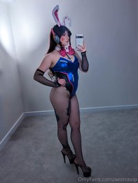 aestravip leak - high heels and fishnets you almost wouldn't be able to tel..