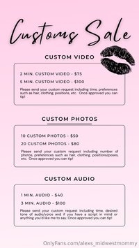 alexs_midwestmommy leak - So many requests for customs lately, it’s time I have a sale..