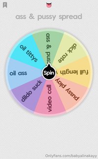 babyalinakayy leak - WHEEL SPINS $20 1 spin $30 2 spins $40 3 spins $50 4 spin..