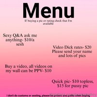 bimbobabey leak - newest tip menu ive stopped offering some things but start..