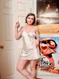 cloudform leak - Some pics in a silky white nightgown and a lace thong