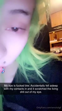 emololigf leak - Scratched my eye up right when I started doing content again..