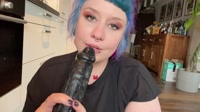 infiltrateproxy leak - Blowjob & anal hard fuck with HUGE black dildo! OMG I felt s..