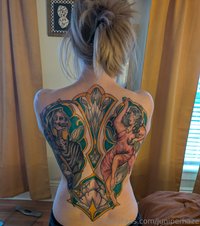juniperhaze leak - Finally got my back tattoo finished