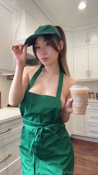 lillienue leak - who needs a barista when you’ve got me in an apron?