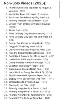 missbnasty leak - Updated list of NonSolos As of March 1st! As soon as my cooc..