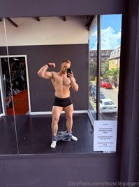 muscleginger leak - Big leg and butt day at the gym! Gonna get home and sit on m..