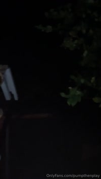 pumpthenplay leak - His cock buried in me outside, the risk only making me tight..