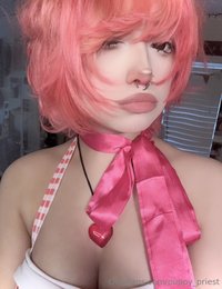 puppy_priest leak - My hair is temporarily pink (dw I won’t keep it I’m going to..