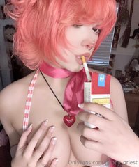 puppy_priest leak - My hair is temporarily pink (dw I won’t keep it I’m going to..