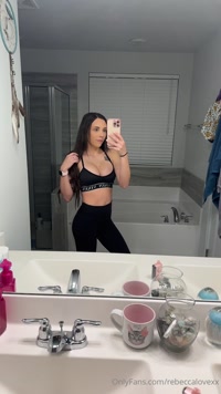 rebeccalovexx leak - About to go workout. I wonder how many people at the gym wil..