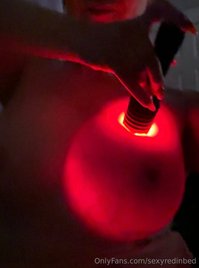 sexyredinbed leak - can i post glowing boob as a treat