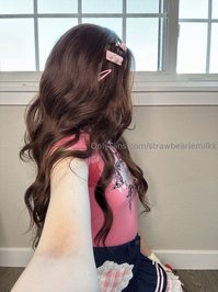 strawbeariemilkk leak - No panties ~ thehehe I love doing photos with skirts and n..