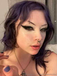 violenthomicidal leak - cum in my hair and face makeup is ruined!